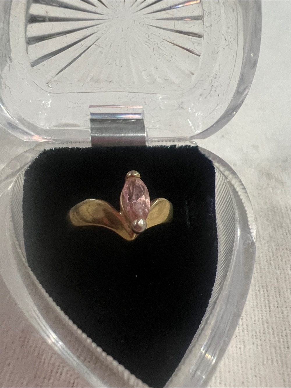 B#69- 18k GE cocktail rings with synthetic stones